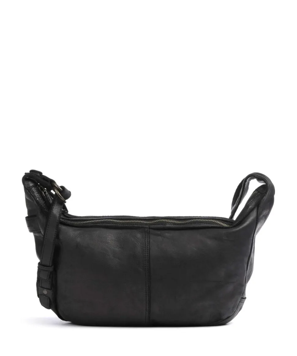 Submarine Schultertasche weiches Rindsleder schwarz