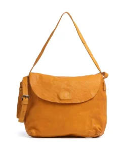 Submarine Schultertasche genarbtes Rindsleder ocker