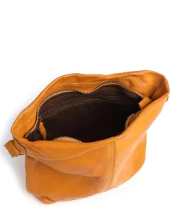 Submarine Umhängetasche fein genarbtes Rindsleder senfgelb