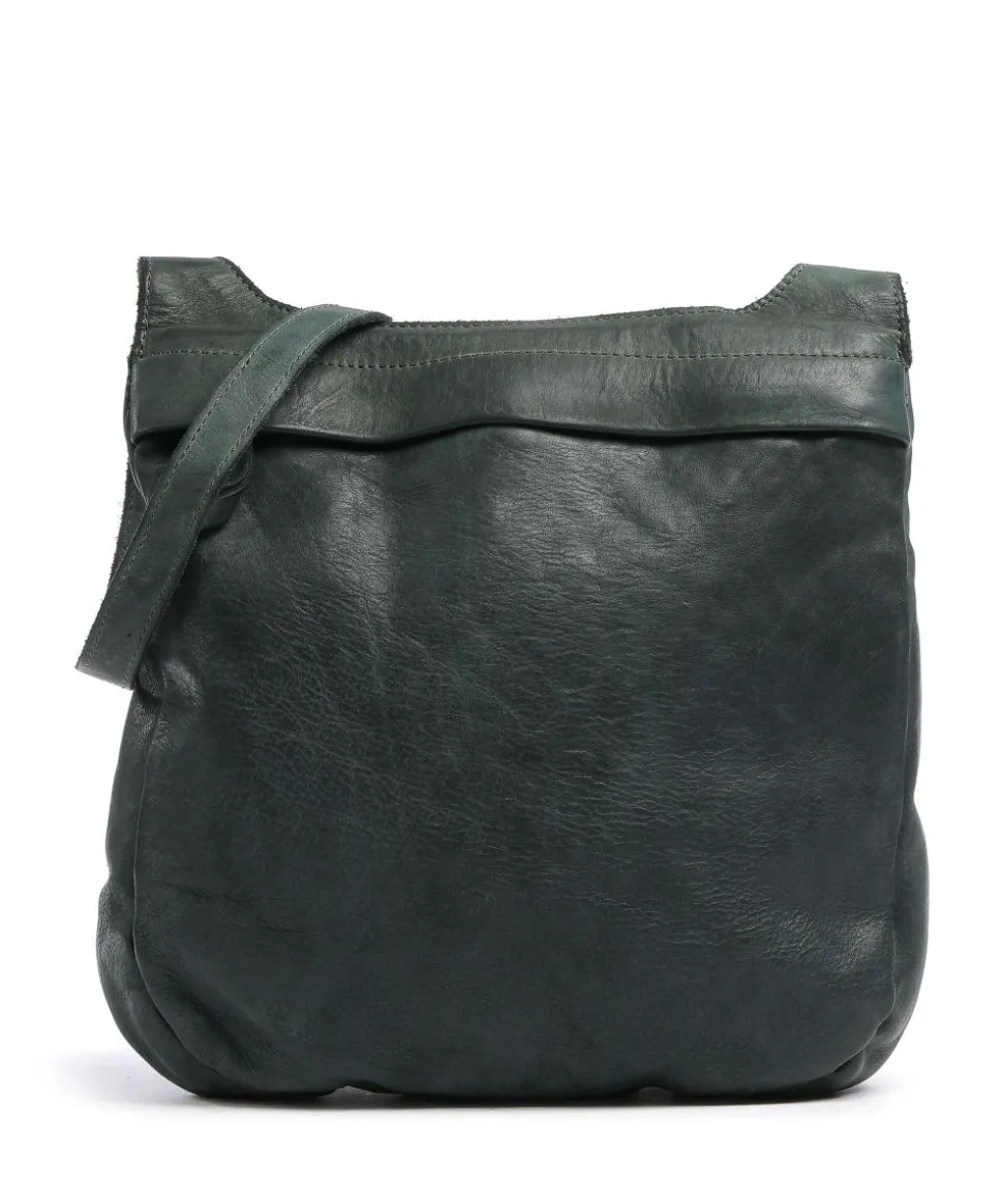 Submarine Umhängetasche fein genarbtes Leder, fein genarbtes Rindsleder dunkelgrün