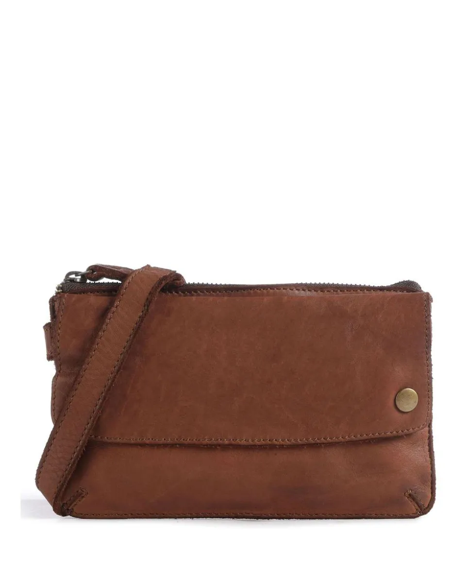 Submarine Umhängetasche fein genarbtes Rindsleder cognac