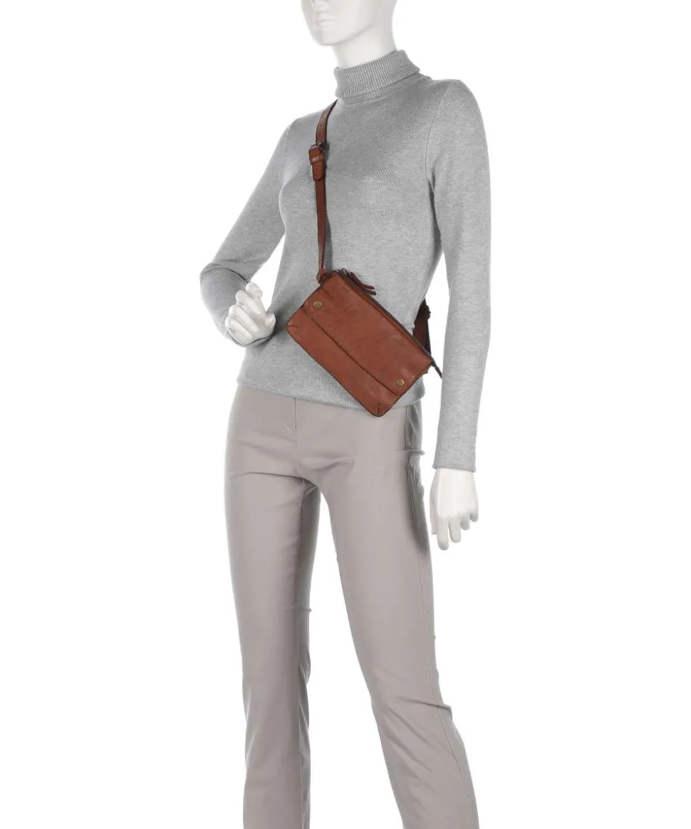 Submarine Umhängetasche fein genarbtes Rindsleder cognac