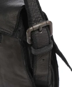 Submarine Umhängetasche fein genarbtes Rindsleder schwarz