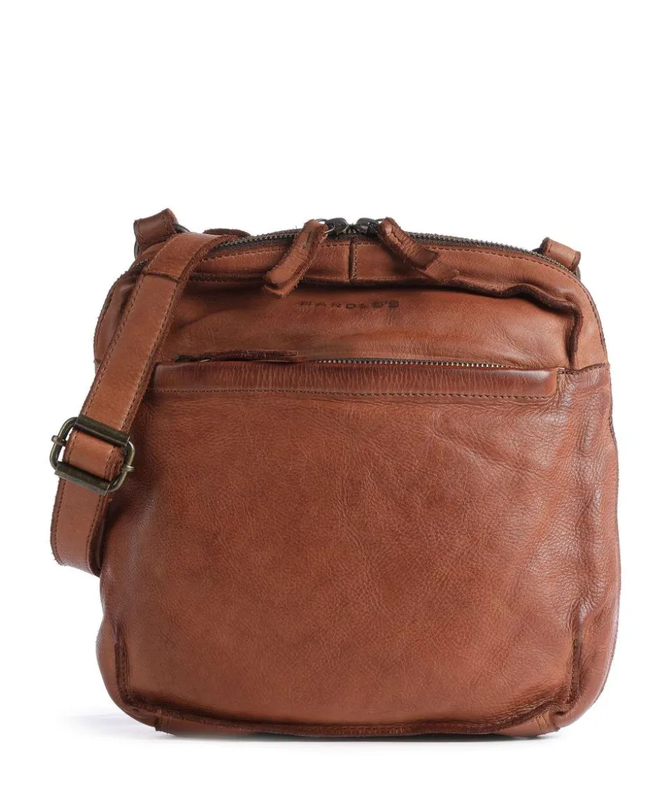 Submarine Umhängetasche genarbtes Leder cognac