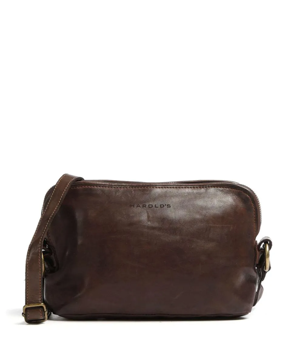 Submarine Umhängetasche genarbtes Rindsleder dunkelbraun