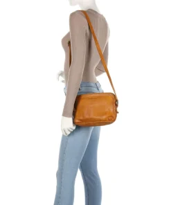 Submarine Umhängetasche genarbtes Rindsleder gelb