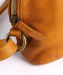 Submarine Umhängetasche genarbtes Rindsleder gelb