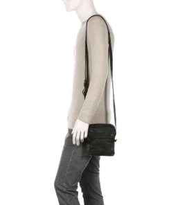 Submarine Umhängetasche Leder schwarz