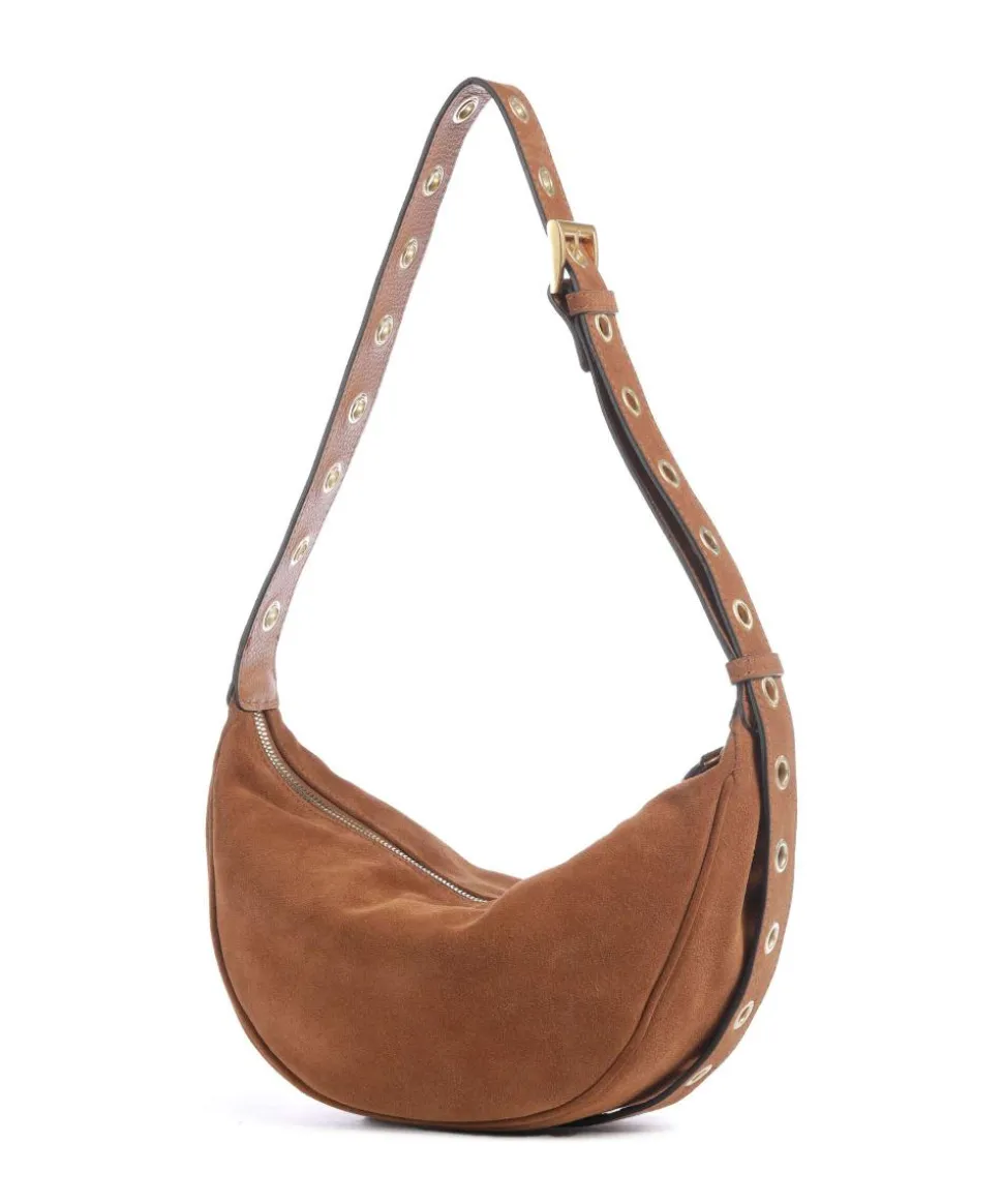 Suede By My Side Small Schultertasche aufgerautes Leder braun