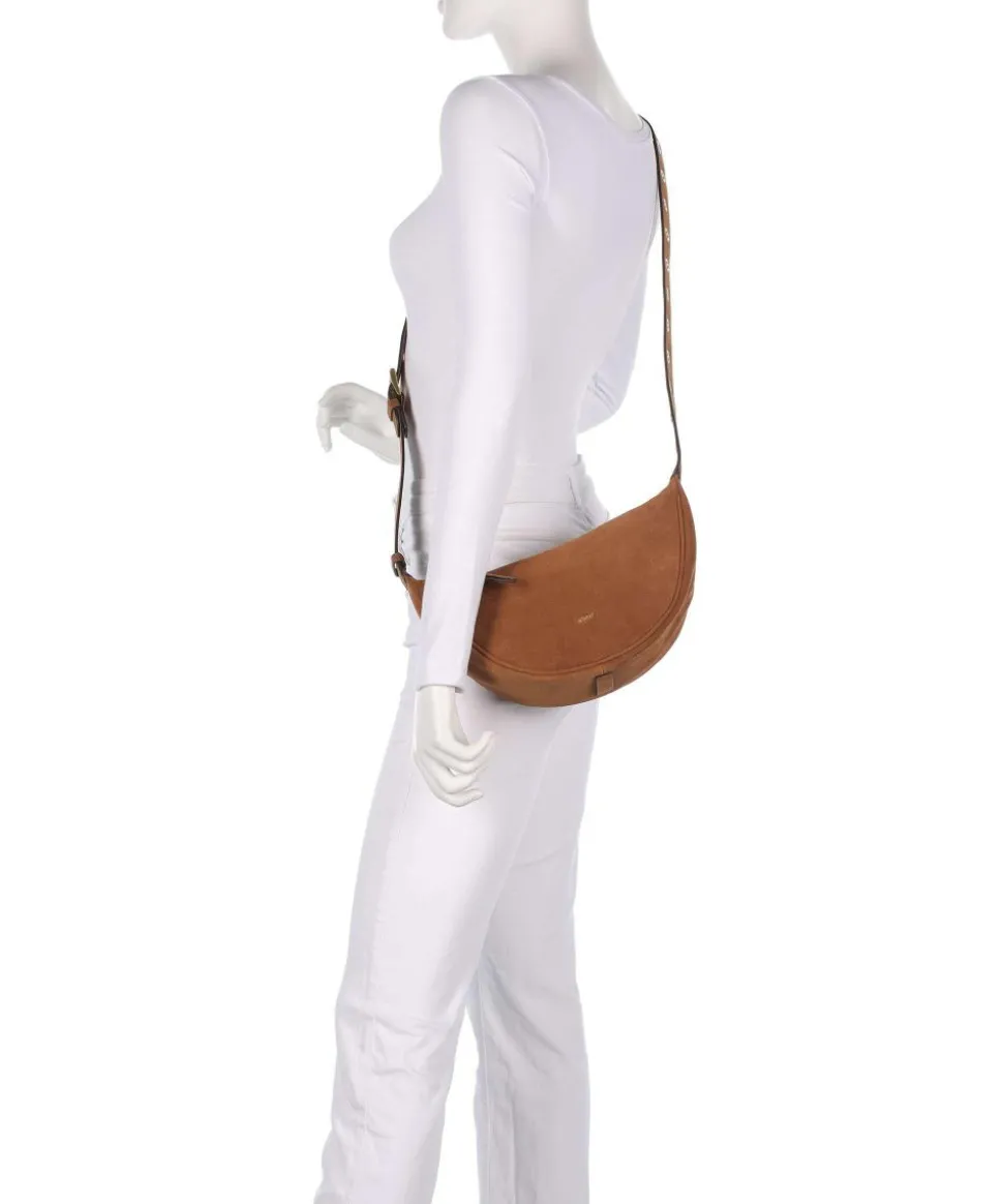 Suede By My Side Small Schultertasche aufgerautes Leder braun