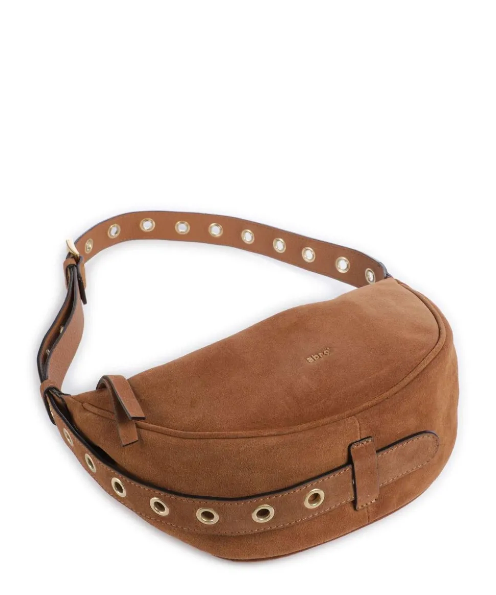 Suede By My Side Small Schultertasche aufgerautes Leder braun