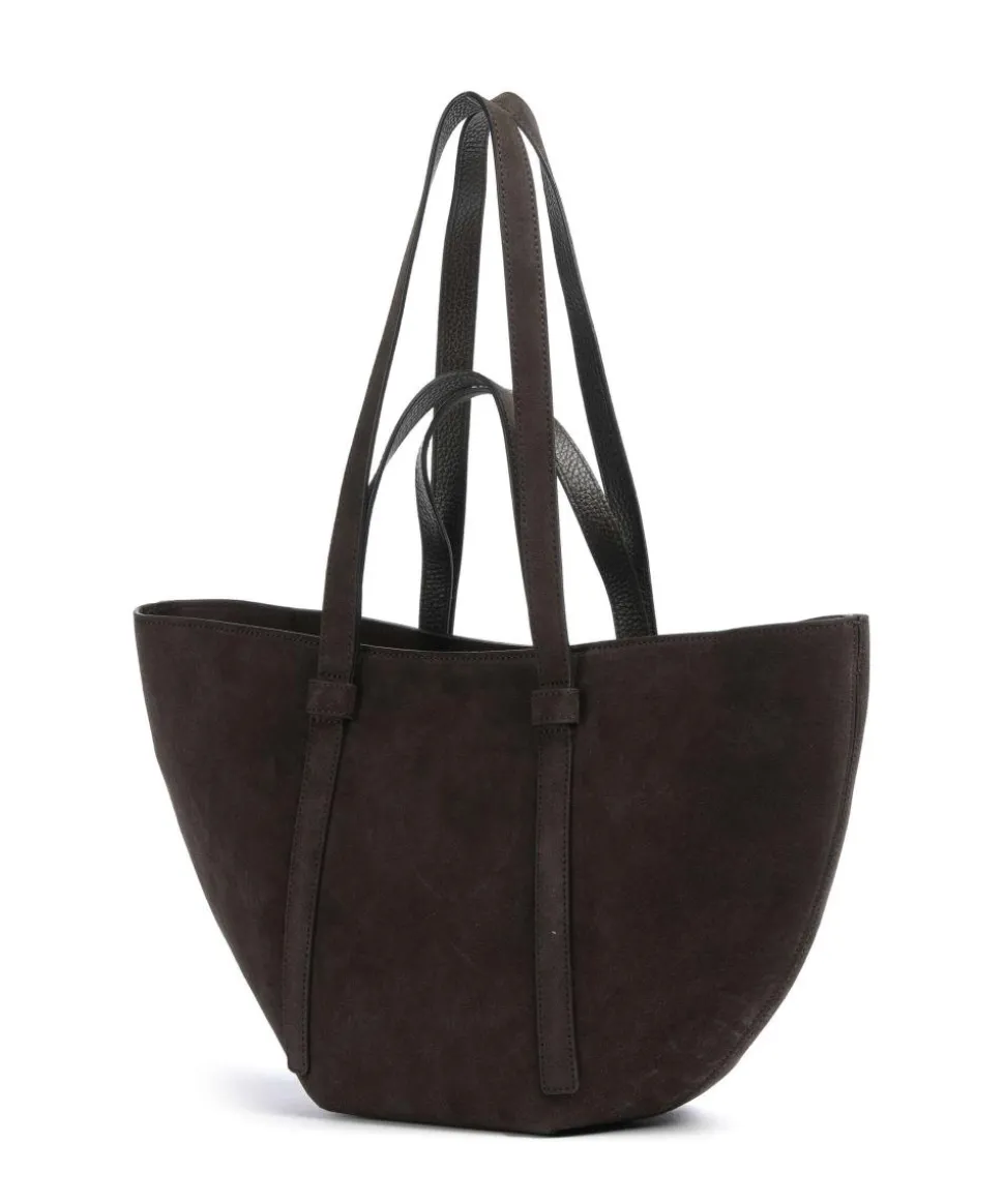 Suede Cosmo Medium Shopper aufgerautes Leder dunkelbraun