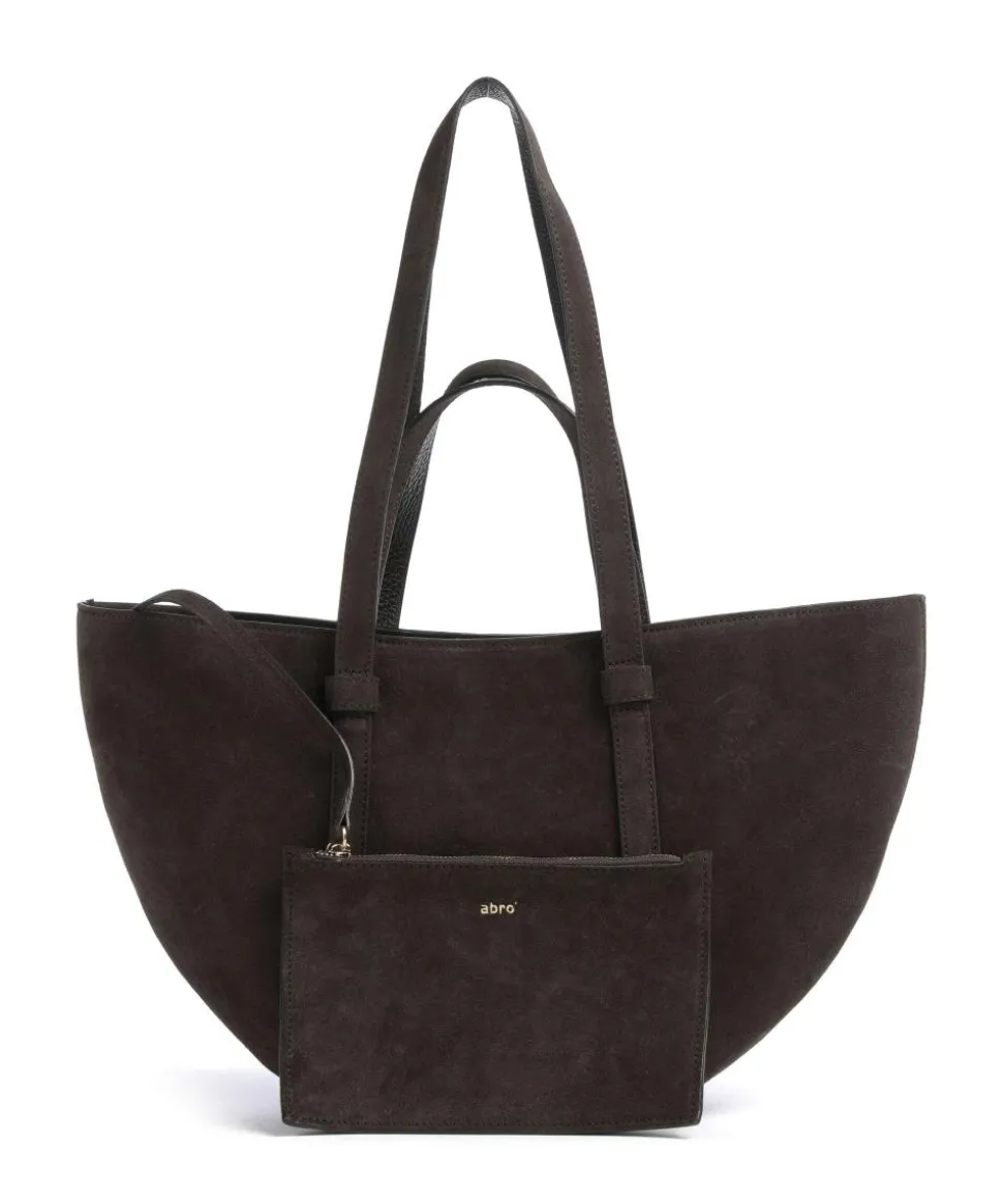 Suede Cosmo Medium Shopper aufgerautes Leder dunkelbraun