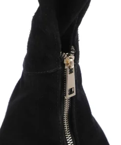 Suede Gabi Beuteltasche aufgerautes Rindsleder schwarz