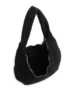 Suede Gabi Beuteltasche aufgerautes Rindsleder schwarz