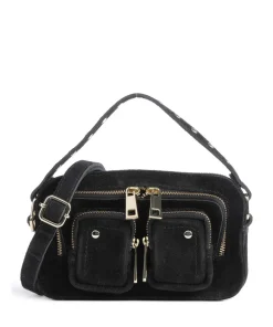 Suede Helena Umhängetasche aufgerautes Leder schwarz