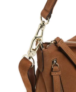 Suede Juna Beuteltasche aufgerautes Rindsleder braun