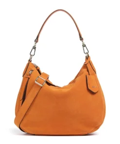 Suede Juna Small Beuteltasche aufgerautes Leder orange