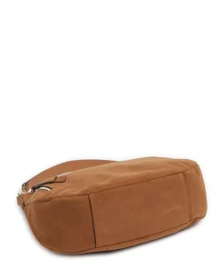 Suede Juna Small Beuteltasche aufgerautes Leder braun