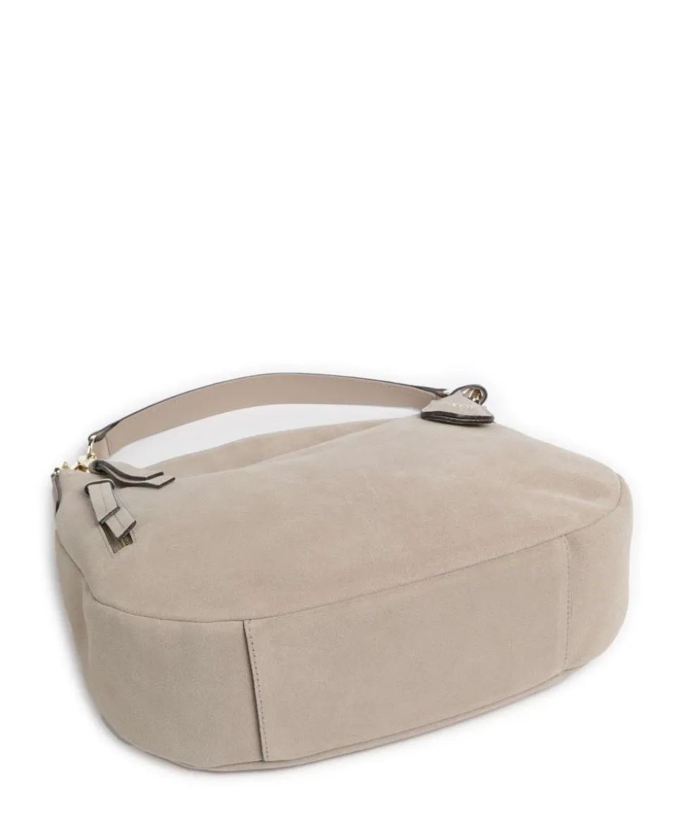 Suede Juna Small Beuteltasche aufgerautes Leder beige