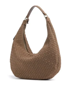 Suede Weaving Nana Small Beuteltasche aufgerautes Leder camel