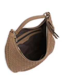 Suede Weaving Nana Small Beuteltasche aufgerautes Leder camel