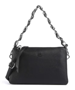 Sugar Pop Schultertasche genarbtes Rindsleder schwarz