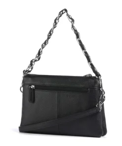Sugar Pop Schultertasche genarbtes Rindsleder schwarz