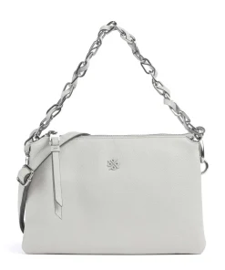 Sugar Pop Schultertasche genarbtes Rindsleder hellgrau