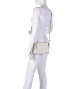 Sugar Pop Schultertasche genarbtes Rindsleder hellgrau