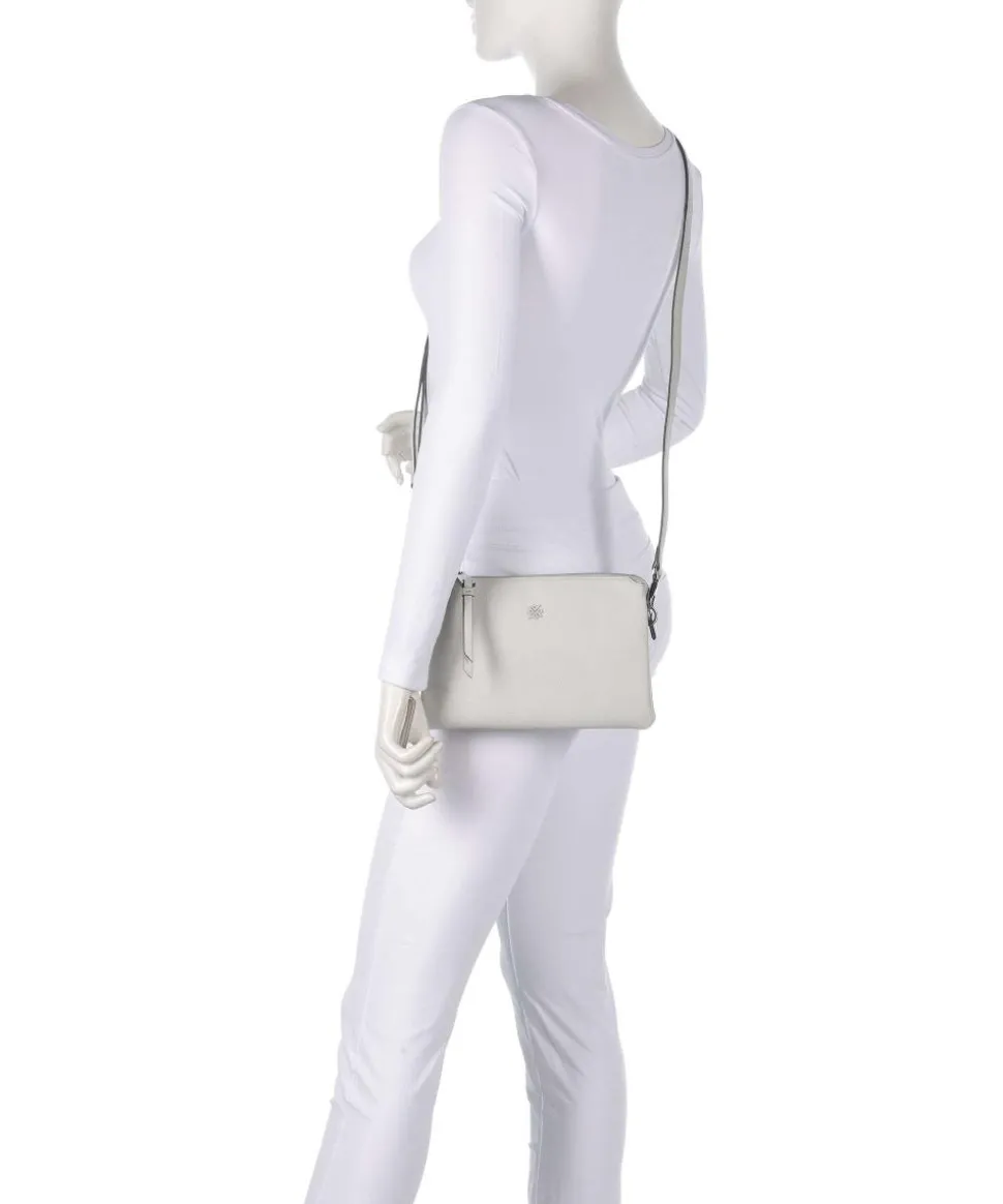 Sugar Pop Schultertasche genarbtes Rindsleder hellgrau