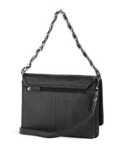Sugar Pop Schultertasche genarbtes Rindsleder schwarz
