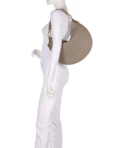 Sunup Beuteltasche genarbtes Rindsleder taupe