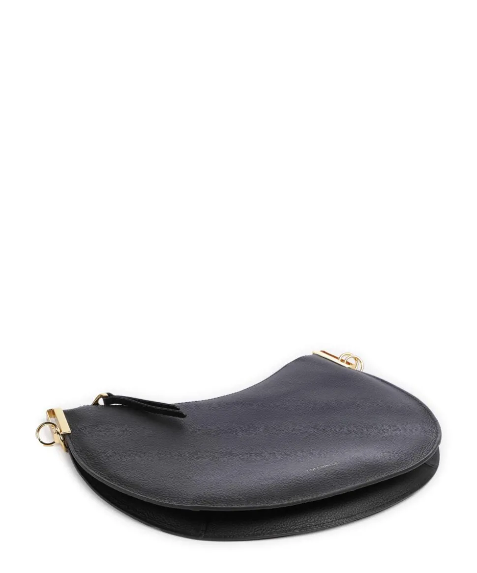 Sunup Beuteltasche genarbtes Leder schwarz