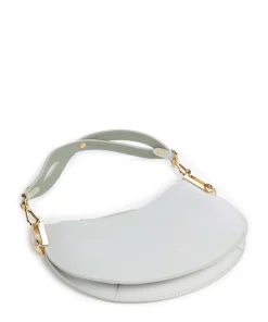 Sunup Schultertasche genarbtes Rindsleder hellblau