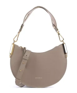 Sunup Schultertasche genarbtes Rindsleder taupe