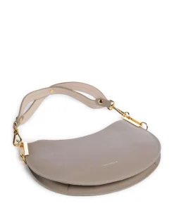 Sunup Schultertasche genarbtes Rindsleder taupe