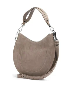 Sunup Suede Beuteltasche aufgerautes Leder taupe