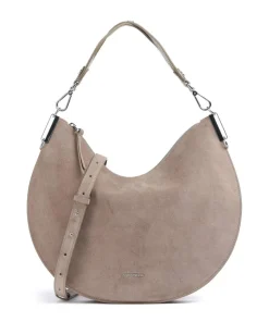 Sunup Suede Schultertasche aufgerautes Rindsleder taupe