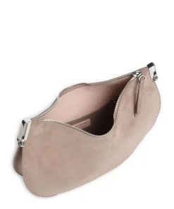 Sunup Suede Schultertasche aufgerautes Rindsleder taupe
