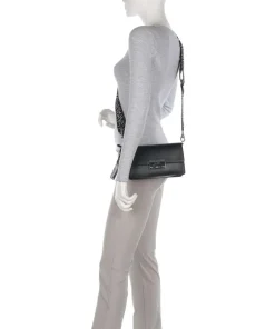 Super Star Schultertasche Saffiano-Rindsleder schwarz