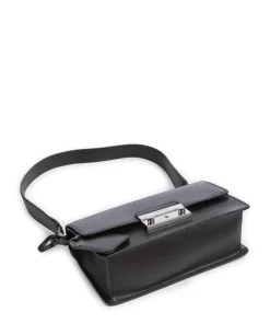 Super Star Schultertasche Saffiano-Rindsleder schwarz