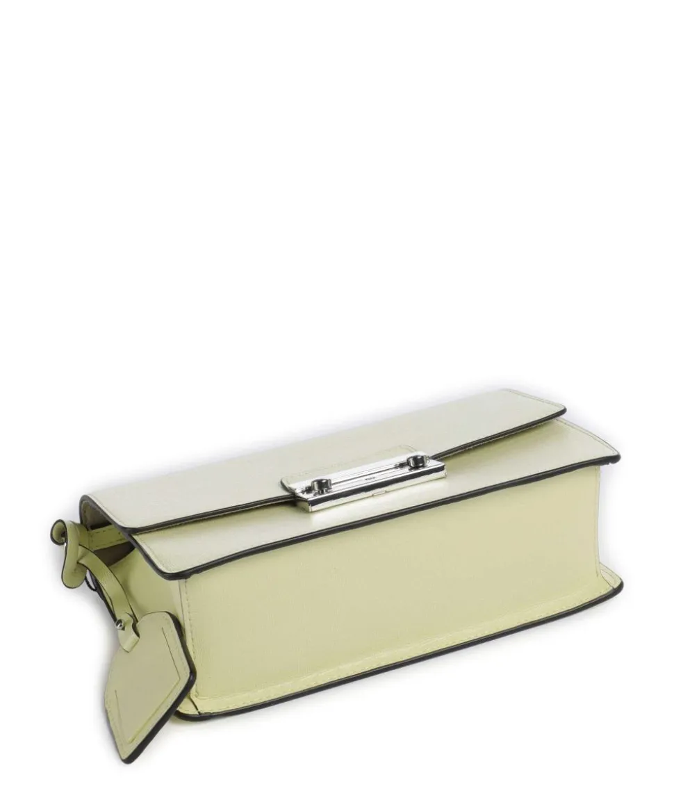 Super Star Schultertasche Saffiano-Rindsleder gelbgrün