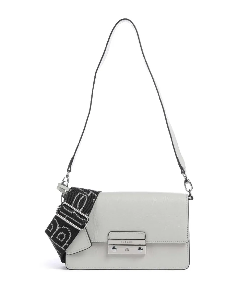 Super Star Schultertasche Saffiano-Rindsleder hellgrau