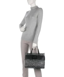 Susie Handtasche Baumwolle beige/schwarz