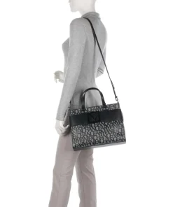 Susie Handtasche Baumwolle beige/schwarz