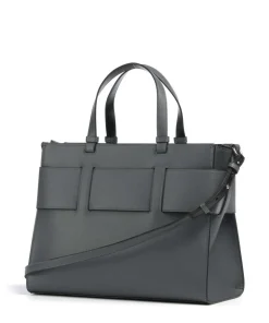 Susie Handtasche Lederimitat dunkelgrau