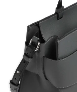 Susie Handtasche Lederimitat dunkelgrau