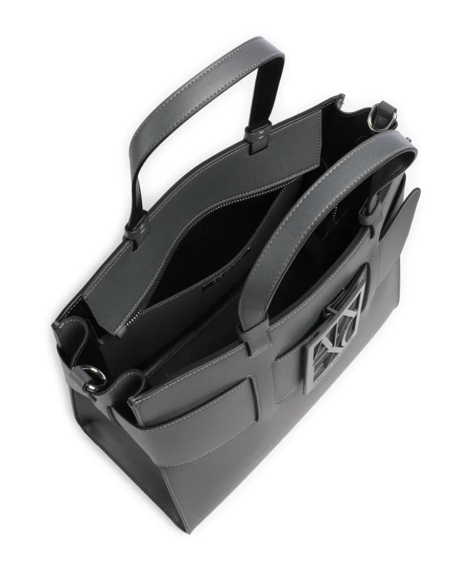 Susie Handtasche Lederimitat dunkelgrau