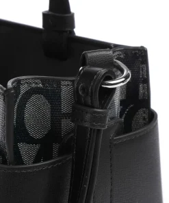 Susie M Handtasche Baumwolle beige/schwarz